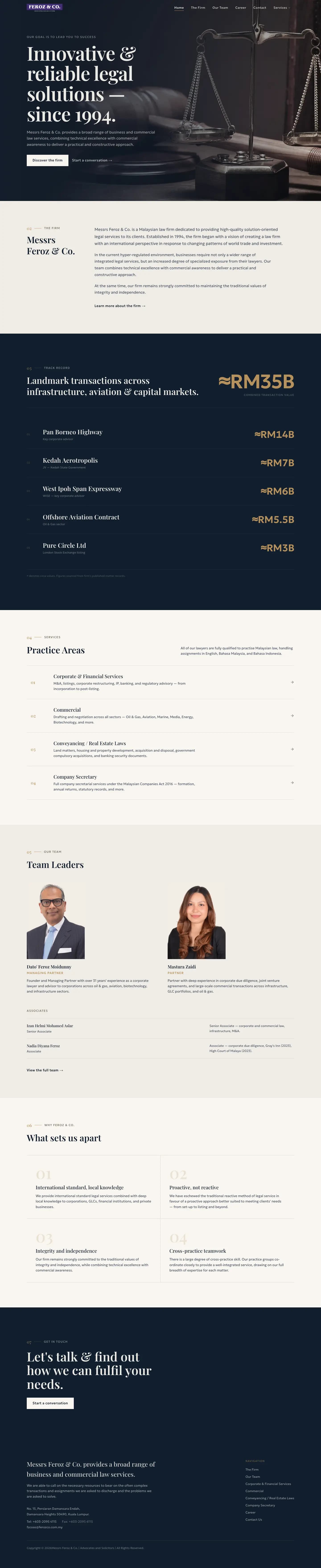 Messrs Feroz & Co. website
